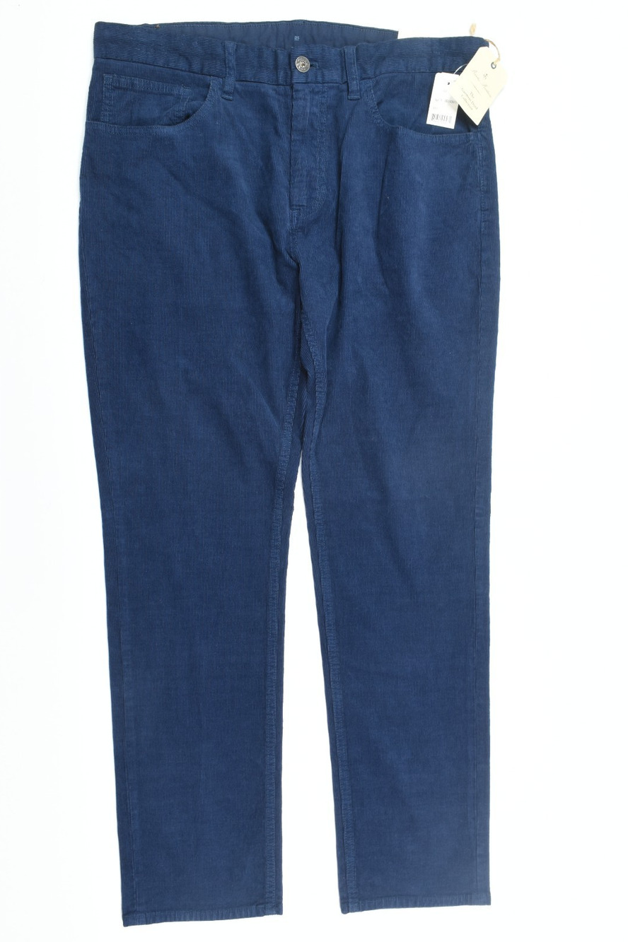 Brooks Brothers Red Fleece Corduroy Pants Mens 34x30 Navy Blue Slim Straight